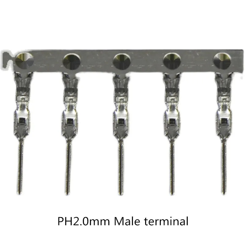 100pcs Line Pressing Terminal Reed XH2.54 PH2.0 CH3.96 VH3.96 KF2510 Dupont SM ZH1.5 JST1.25 SH1.0 Strip Metal Needle Peaceful Pleasures Health and Wellness PH2.0mm Male