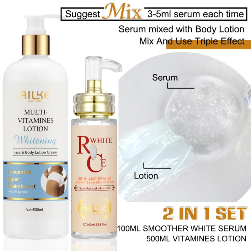 AILKE Brightening Body Lotion | Glutathione & Carrot Oil 500ml