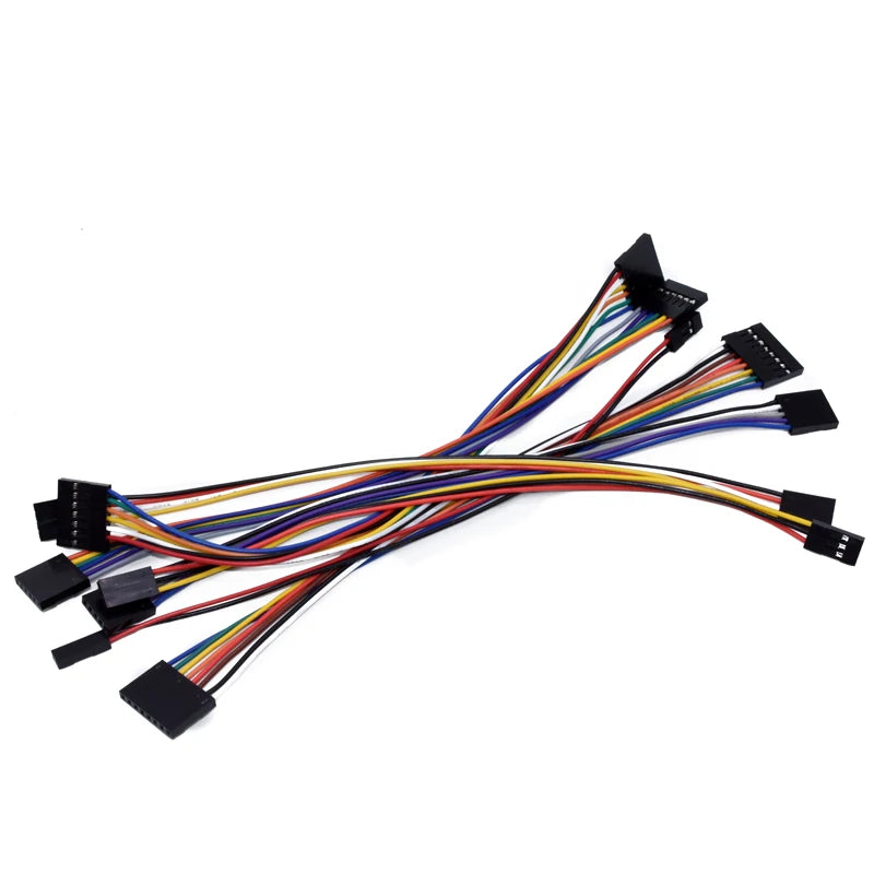 10PCS 2.54mm Dupont Line 2/3/4/5/6/7/8/9/10P Female Connector with Wire 10cm 20cm 30cm Single/Double Head Jumper Cable For PCB Peaceful Pleasures Health and Wellness
