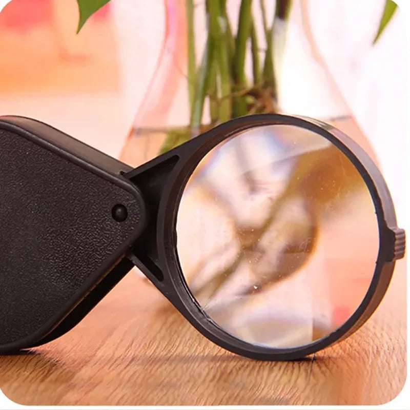 10X Foldable Pocket Magnifier Portable 60Mm Jewelry Reading Magnifying Glass Loupe Pocket Size Lovely Jewllery Magnifier Peaceful Pleasures Health and Wellness