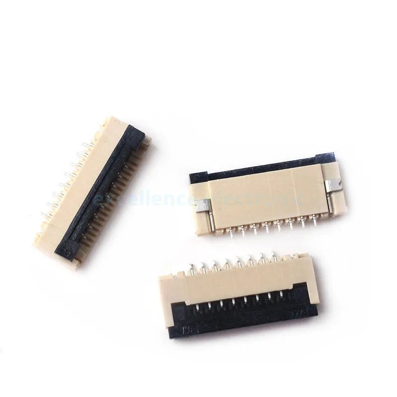 50pcs/Box 1mm Pitch Flip Type Under Clamshell Socket FPC FFC Flat Cable Connector 4P 6P 8P 10P 12P 14P 16P 20P 22P 24P Kits Peaceful Pleasures Health and Wellness