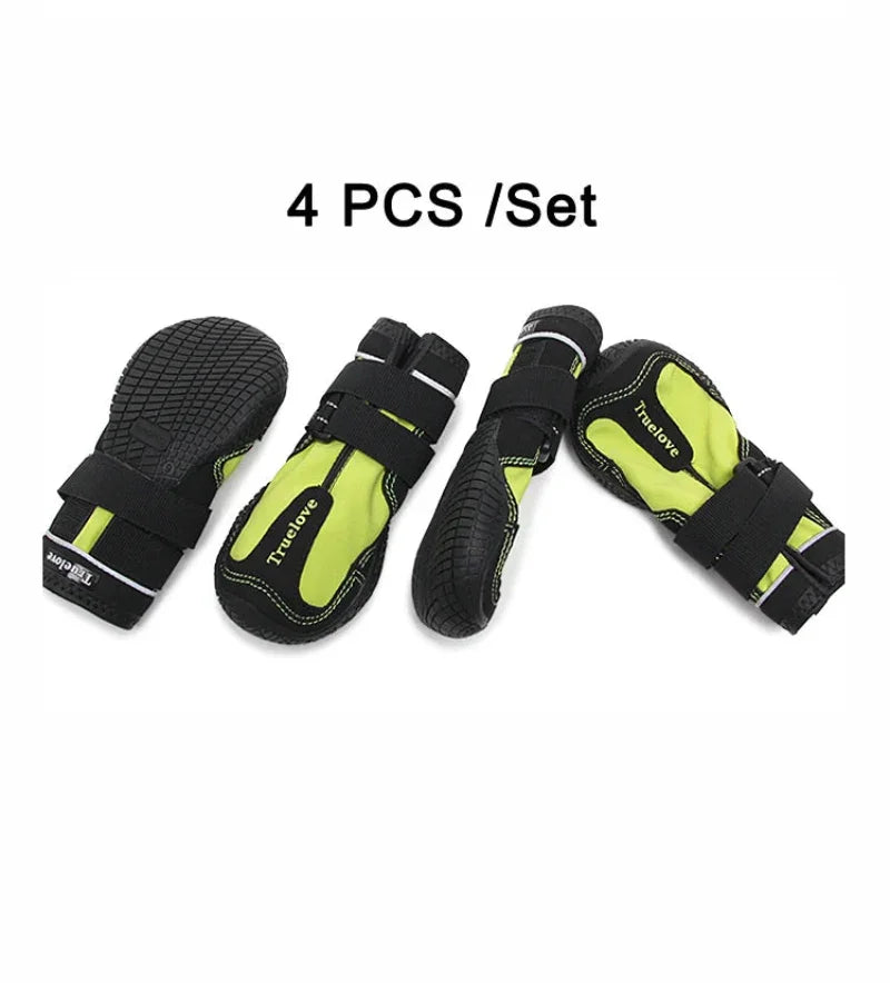 Truelove Water-Resistant Anti-Slip Dog Boots with Reflective | TLS4861 Peaceful Pleasures Health and Wellness Neonyellow(4Pcs-set) 7-(Width-7.0CM) China Mainland