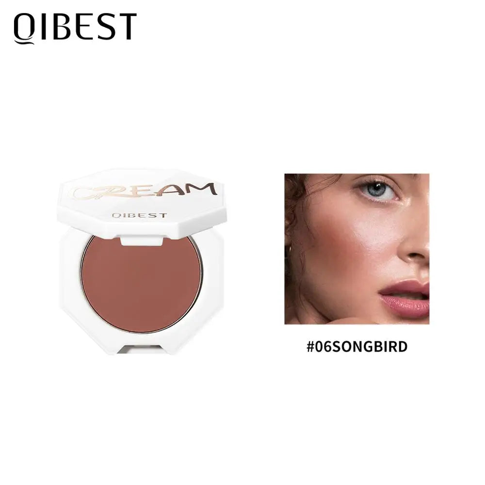 QIBEST Face Blusher Peach Cream Makeup Blush Palette Cheek Contour Blush Cosmetics Blusher Cream Korean Makeup Rouge Tint Blush Peaceful Pleasures Health and Wellness 6 China Mainland