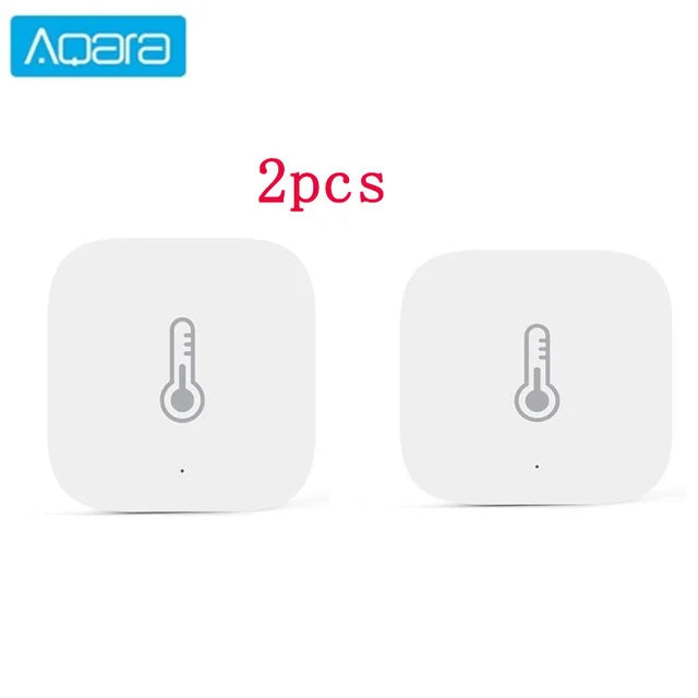 Aqara Temperature Sensor Smart Air Pressure Humidity Environment Sensor Zigbee Smart Home For XiaoMi Mi Home Homekit Peaceful Pleasures Health and Wellness 2pcs sensor China Mainland
