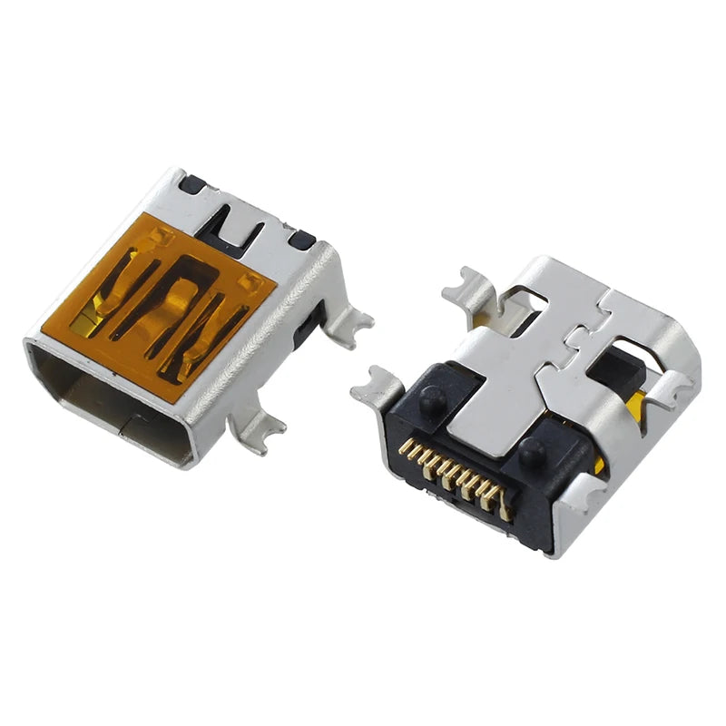 10Pcs Female Mini USB Type B 10 Pin SMT SMD Mount Jack Connector Port Flat Mouth Peaceful Pleasures Health and Wellness Default Title