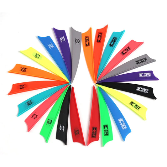 50 Archery BOLT Fletching Vane Crossbow Arrow Feather DIY Hunting Peaceful Pleasures Health and Wellness