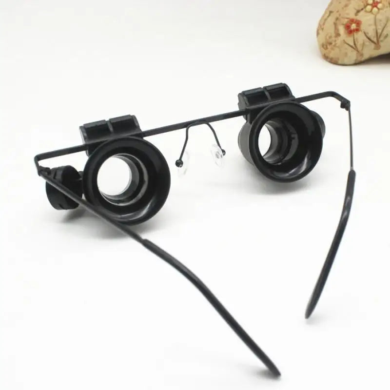 Double Glasses Type with Led Light Watch Repair Management 20X Head Wear High-Definition Plastic Lens Magnifying Glass Peaceful Pleasures Health and Wellness