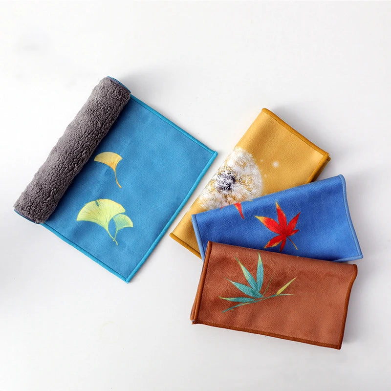Hand-Painted Kung Fu Tea Towel | Double Layer Microfiber Cloth