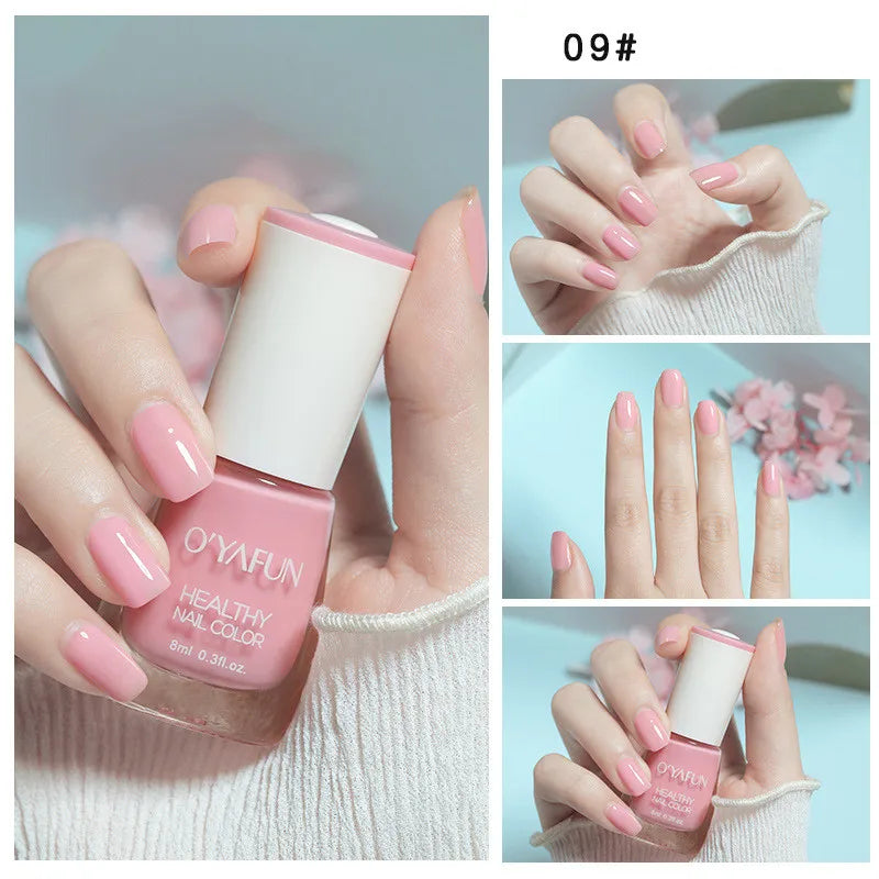 Quick-Dry Tearable Nail Polish | Glitter Matte Waterproof 40 Colors