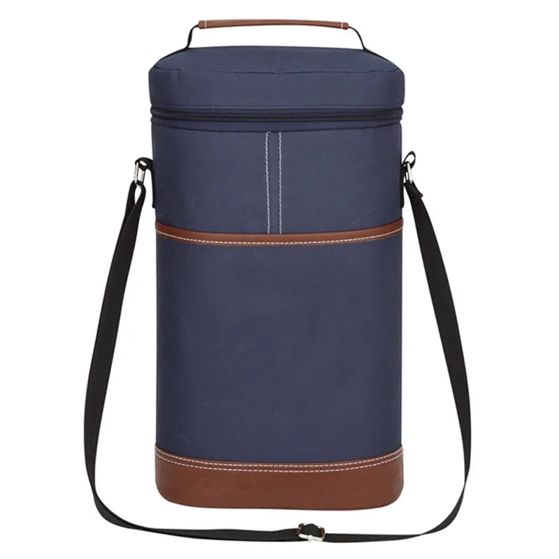 Soft Cooler Wine Bottle Insulated Bag for Wine Thermal 2 Drink Bottle 750ml Beer Outdoor Bag for Travel Carrier Tote Wine Glass Peaceful Pleasures Health and Wellness