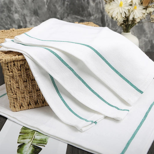 Cotton Kitchen Towels & Placemats Set of 4 – White 30x38cm Cotton Kitchen Towels Peaceful Pleasures Health and Wellness White 4pcs