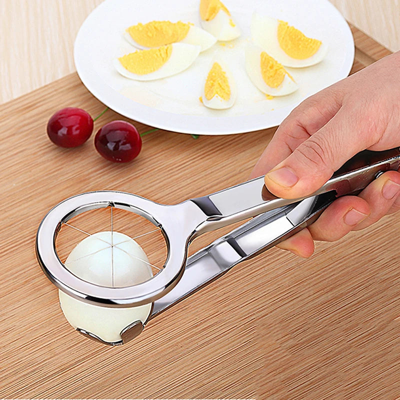 Multifunction Stainless Steel Egg Slicer Eggs Cutting Egg Wedges Fruits Slicing Strawberry Cheese Kitchen Tool Peaceful Pleasures Health and Wellness