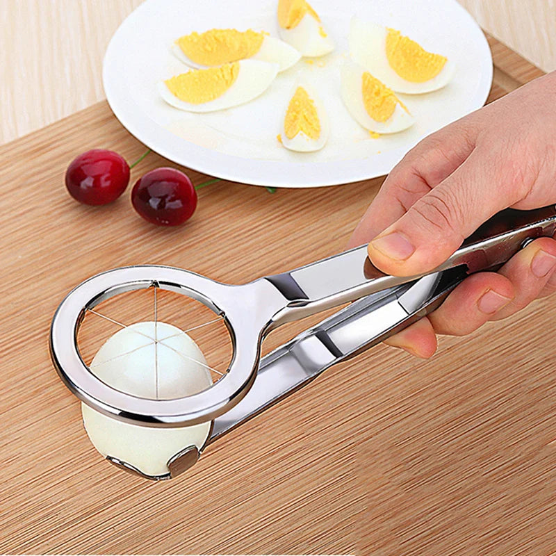 Stainless Steel Egg Slicer – Cuts Eggs, Fruit & Cheese