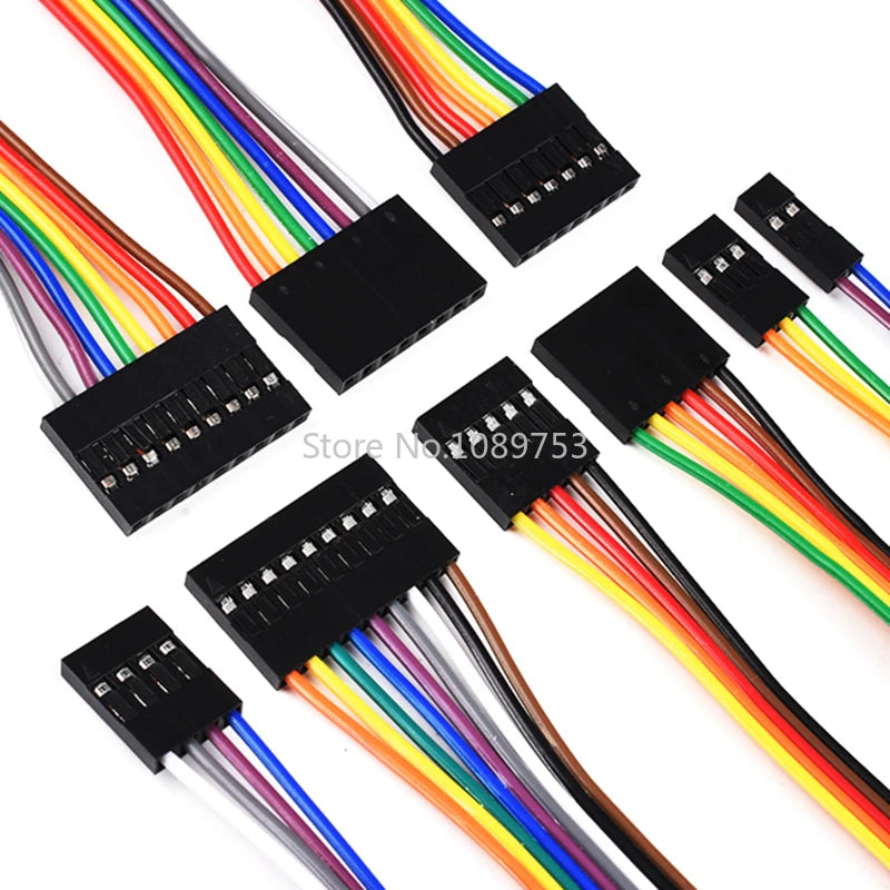 10PCS 2.54MM Jumper Wire Dupont Line Female To Female 1P/2P/3P/4P/5P/6P/7P/8P/9P/10P 10cm/20cm/30cm Length 26AWG Peaceful Pleasures Health and Wellness