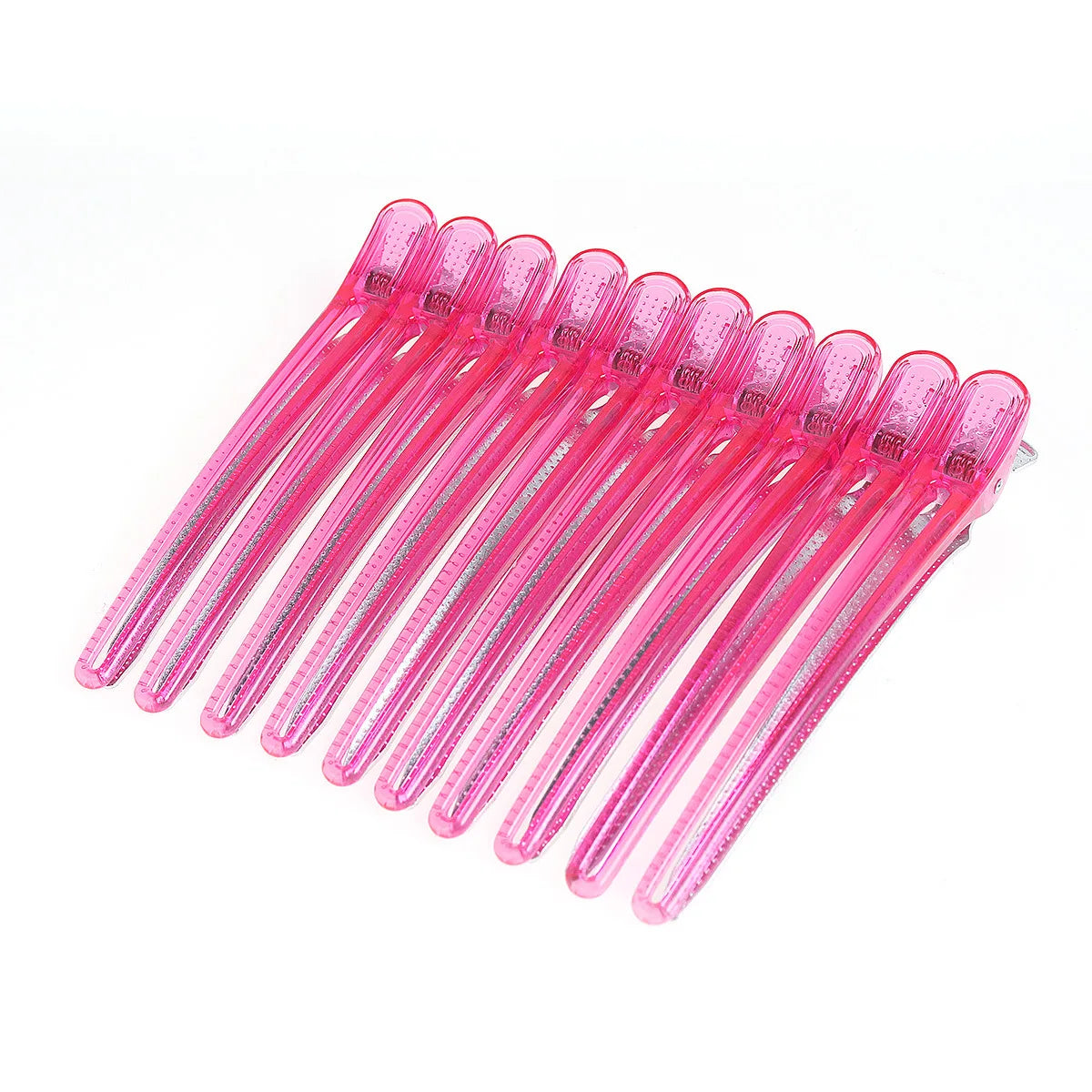 10Pcs Hairdressing Hair Clips Salon Hairdressing Plastic Clamps Professional Hair Sectioning Hairpin Styling Accessories Tools Peaceful Pleasures Health and Wellness pink
