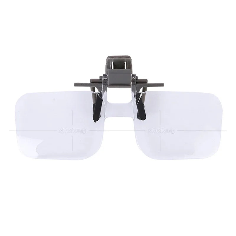 2x Magnifier Glass Magnifying Glasses with Clip For Clip On Flip Up Spectacles Magnification Magnifier, Clip On Eyeglass Loupe Peaceful Pleasures Health and Wellness 2X