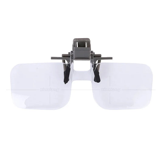 2x Magnifier Glass Magnifying Glasses with Clip For Clip On Flip Up Spectacles Magnification Magnifier, Clip On Eyeglass Loupe Peaceful Pleasures Health and Wellness 2X