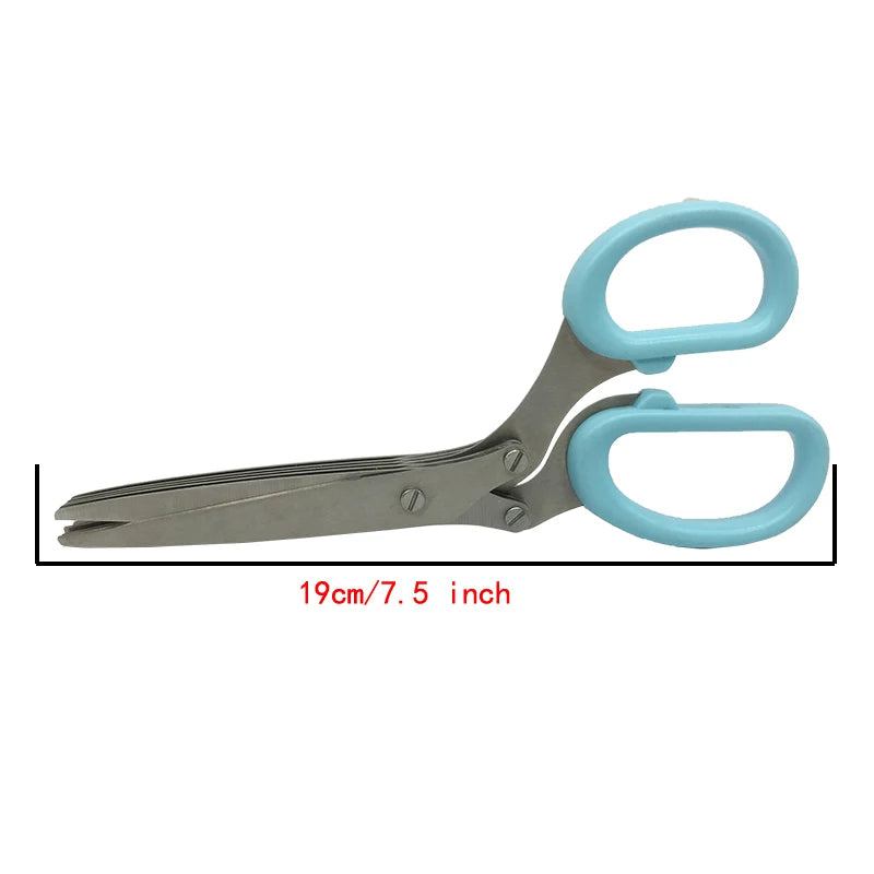 5-Blade Herb & Scallion Scissors – Stainless Steel Multi-Layer Kitchen Shears