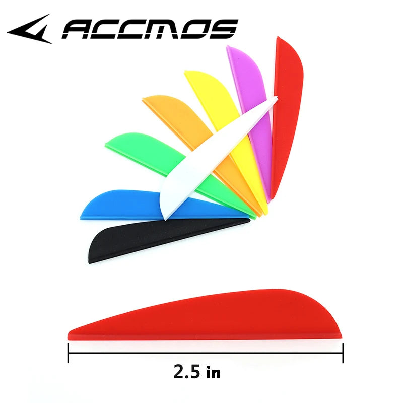 Lot Rubber Arrow Vanes 2 5 3 4 Inches Plastic Fletch Archery Feathers