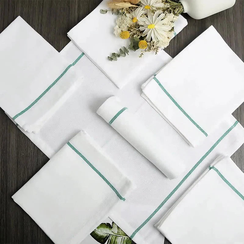 Cotton Kitchen Towels & Placemats Set of 4 – White 30x38cm
