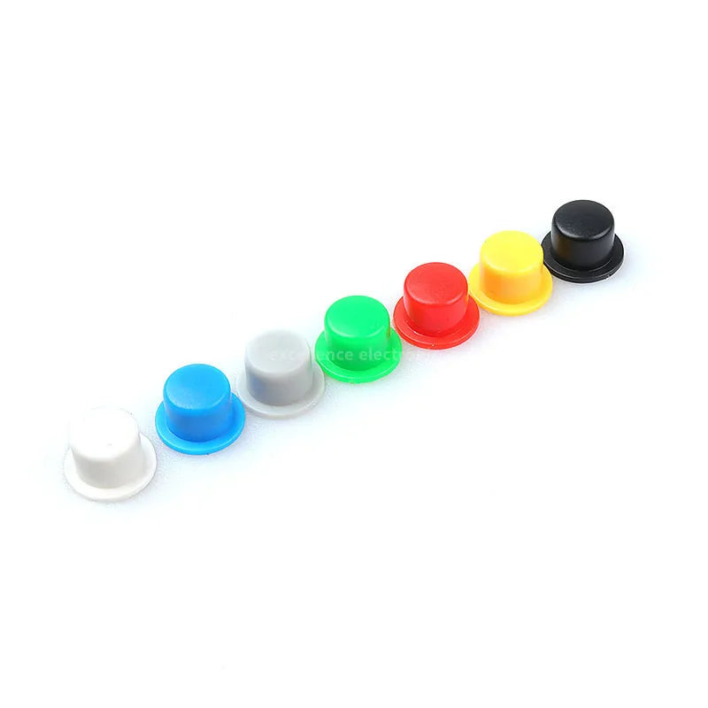 100PCS 6*6 Tact Switch A101 Button Switch Round Caps Push Key Cap Size 4.5mm*7.4mm inner diameter 3.1 / 3.4mm Peaceful Pleasures Health and Wellness