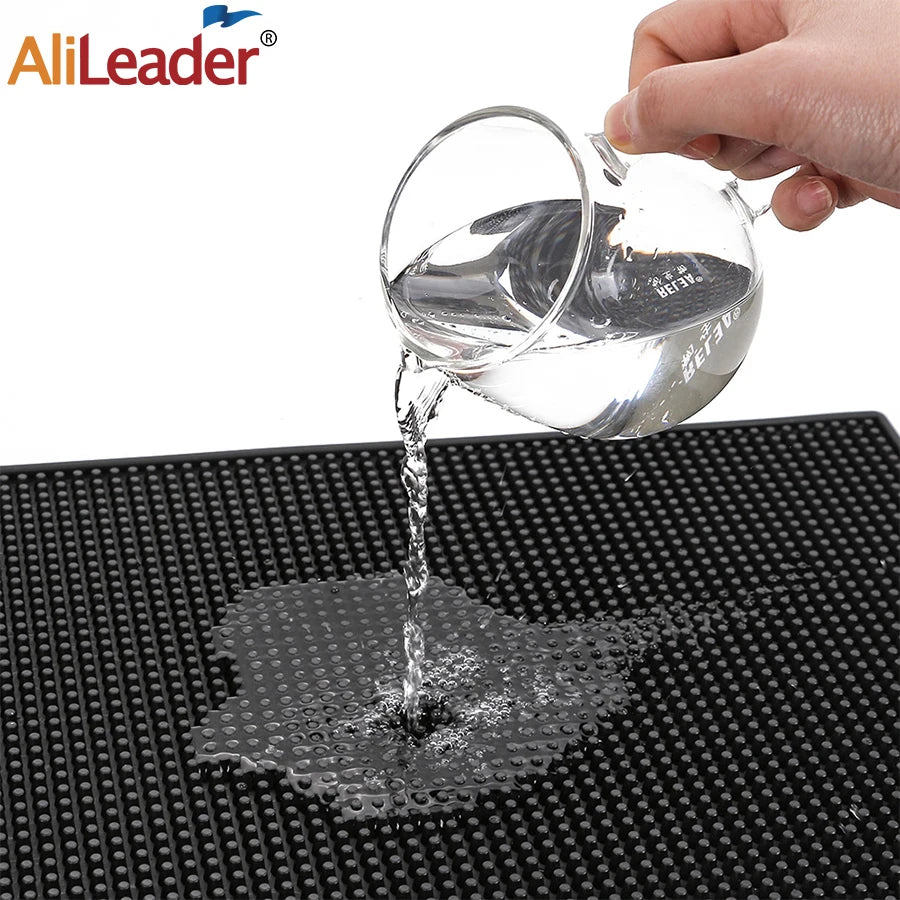 Alileader 30x60cm Non-Slip Barber Mat Hairdressing Tool Anti-Skid Pad for Clippers Salon Use Beauty Hair Salon Mat Peaceful Pleasures Health and Wellness
