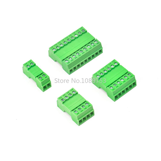 5Sets 15EDGRK 3.81mm 2/3/4/5/6-12 pin right angle screw terminal block connector 3.81MM pitch Plug + Pin Header Socket Peaceful Pleasures Health and Wellness 12P