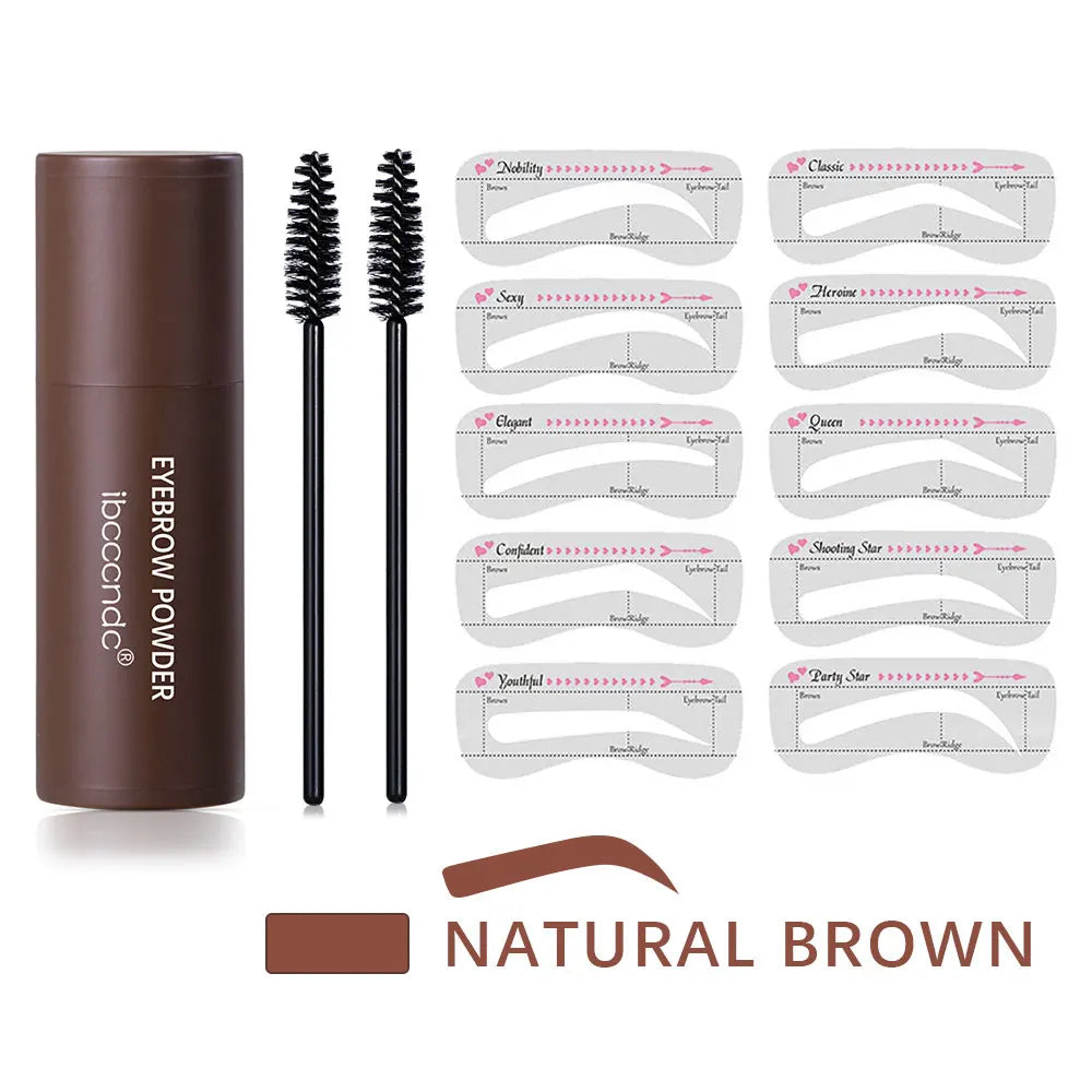 Eyebrow Stamp Stencil Kit 1 Pcs Eye Brow Stamp Shaping Kit Long-Lasting Waterproof Eyebrow Makeup Brow Shape with 10 PCS Peaceful Pleasures Health and Wellness natural brown