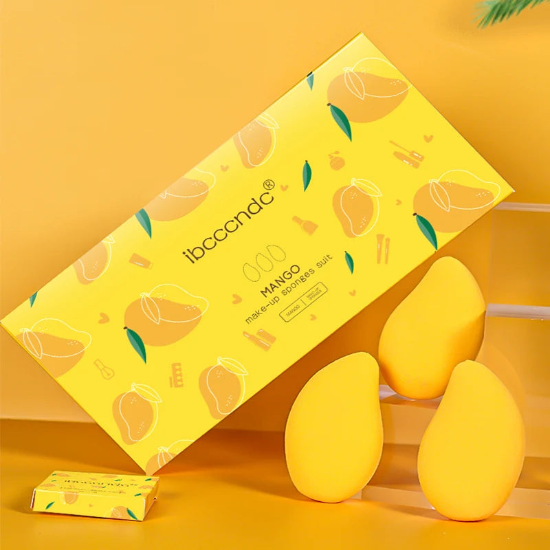 Mango Makeup Egg Sponge BB Cream Hydrophilic Beauty Egg Wholesale Puff Wet Dry Dual Use Face Foundation Powder Gourd Cosmetic Peaceful Pleasures Health and Wellness