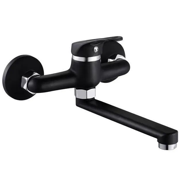 AOGUTU Wall Mounted Single Handle Kitchen Faucet Hot Cold Mixer