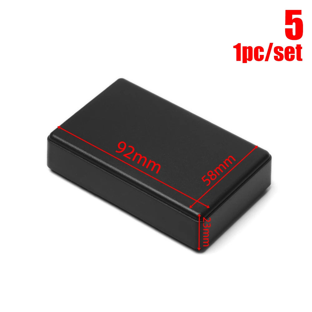 Waterproof ABS Plastic Project Box | Black Electronic Enclosure