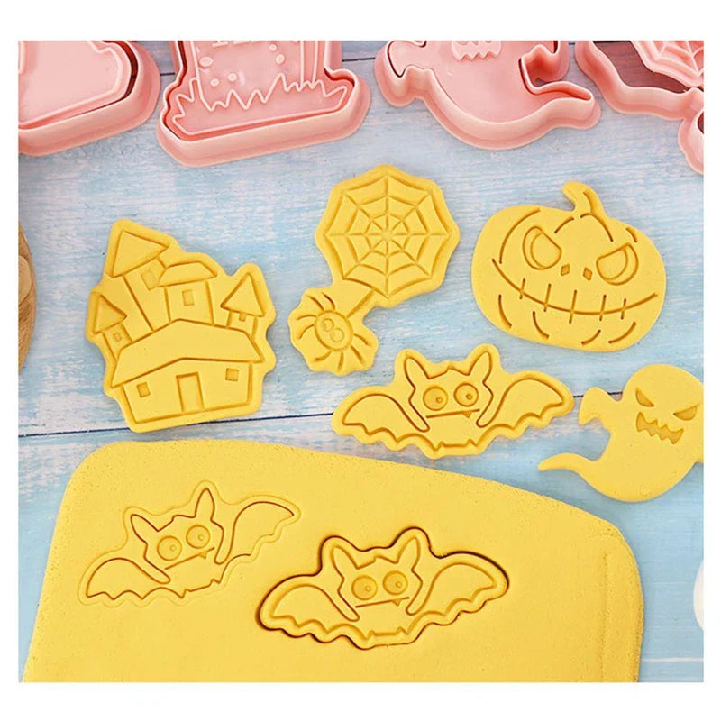 8-Piece Halloween Cookie Cutter & Biscuit Mold Set – Ghost DIY