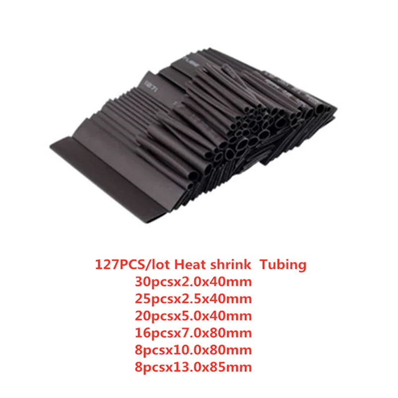 127/164/328/530Pcs Assorted Polyolefin Heat Shrink Tube Cable Sleeve Wrap Wire Set Insulated Shrinkable Tube Peaceful Pleasures Health and Wellness 127PCS Bagged