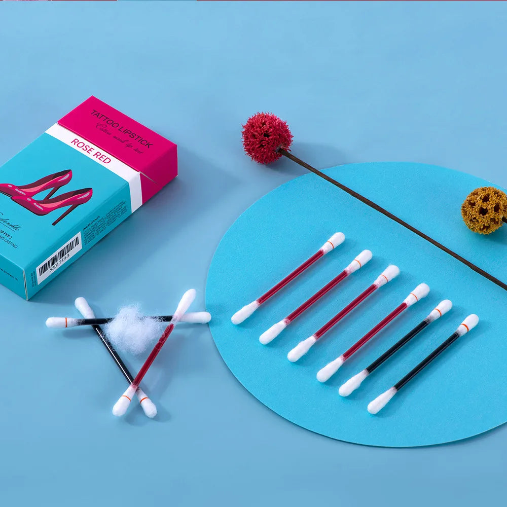 20pcs Cigarette Cotton Swab Lipstick Tattoo Lipstick Non-Stick Long-Lasting Waterproof and Kiss-proof Lip Durable Lip Stain Set Peaceful Pleasures Health and Wellness