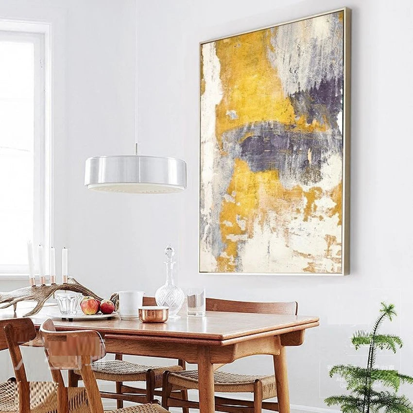 Amazing Abstract Canvas Handmade Oil Painting Custom Large Size Home Decor Hanging Poster Living Room Restaurant Entrance Mural Peaceful Pleasures Health and Wellness