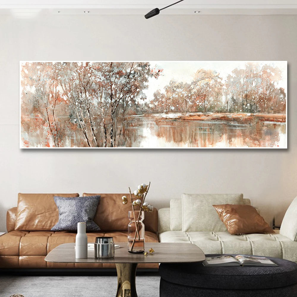 Modern Abstract Oil Painting on Canvas Posters and Prints Wall Art Painting Blue Abstract Art Picture for Living Room Home Decor Peaceful Pleasures Health and Wellness 30x90cm No Frame PC 1730-3