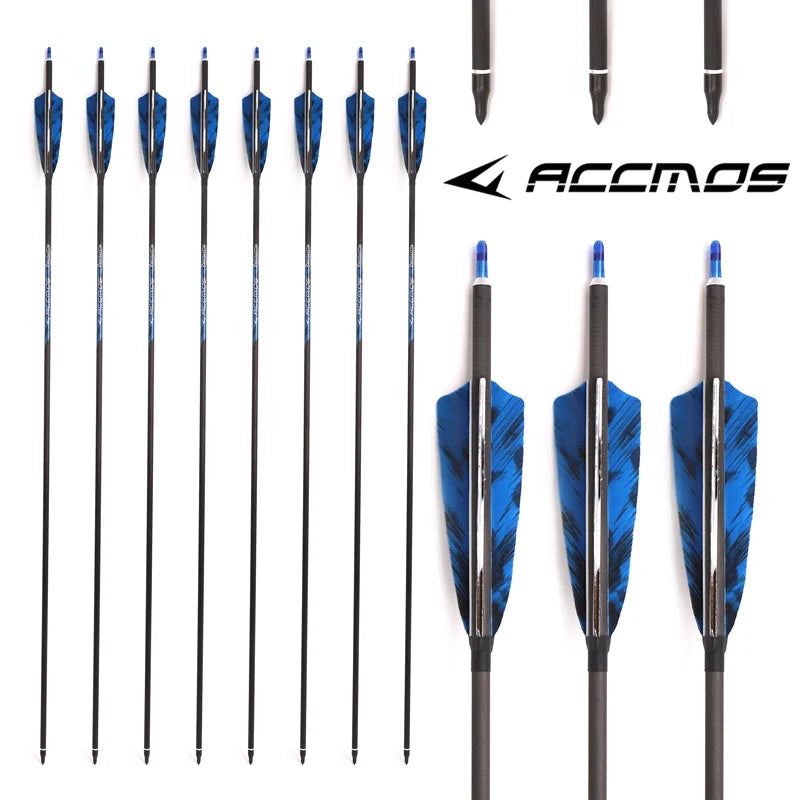 6 12 Carbon Arrow Practice Hunting Arrows Removable Tips Compound