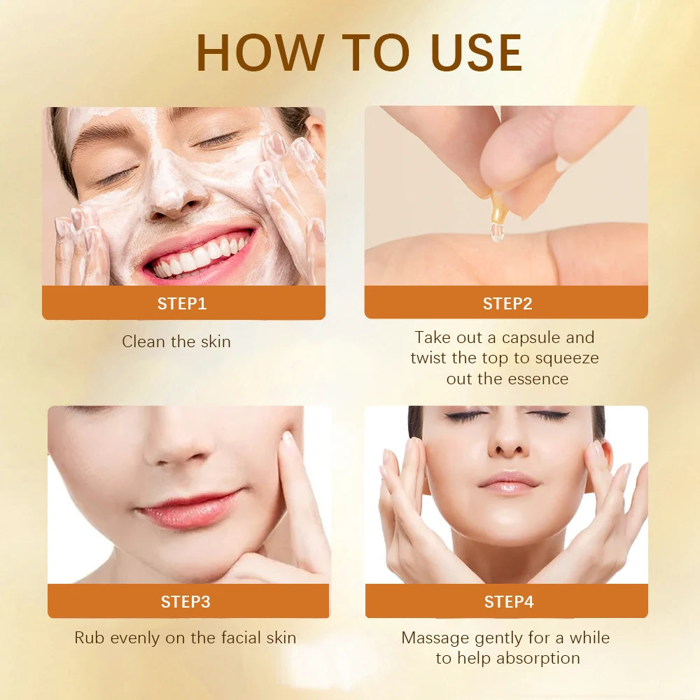 Retinol Capsule Essence Facial Brighten Serum Moisturizing Nourishing Anti-Wrinkle Vitamin E Face Serum Hyaluronic Acid Skincare Peaceful Pleasures Health and Wellness