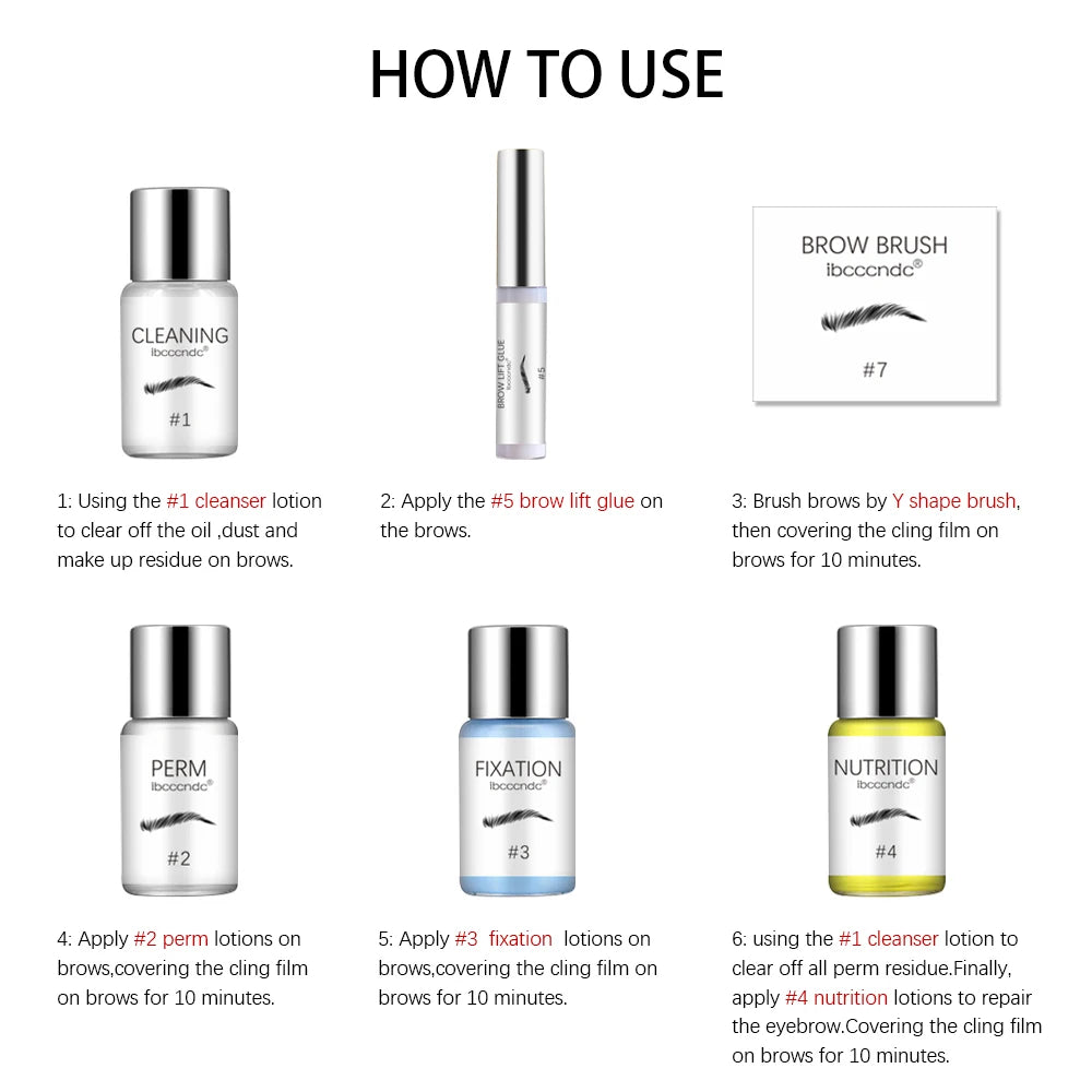 Brow Lamination Kit Semi-permanent Brow Lift Extension Kit Brow Lash Lift Brow Lamination Eyelash Lifting Perming Lashes Makeup Peaceful Pleasures Health and Wellness