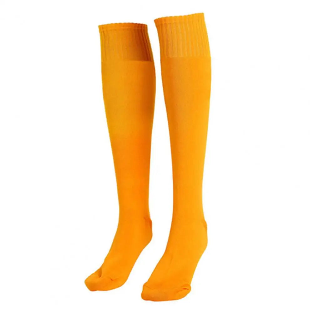 1 Pair Sports Socks Men Women Solid Color Anti-slip Stocking Soccer Football Cycling Knee Socks Sports Basketball Socks Peaceful Pleasures Health and Wellness