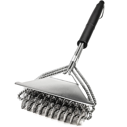 Grill Brush and Scraper, Best BBQ Cleaner, Perfect Tools for All Grill Types, Including Weber, Ideal Barbecue Accessories Peaceful Pleasures Health and Wellness
