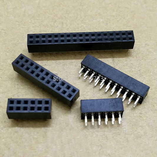10pcs 2.0mm Double Row Straight Female 2-40P Pin Header Socket Connector 2x2/3/4/5/6/7/8/9/10/12/14/15/20/25Pin Peaceful Pleasures Health and Wellness 2x2P