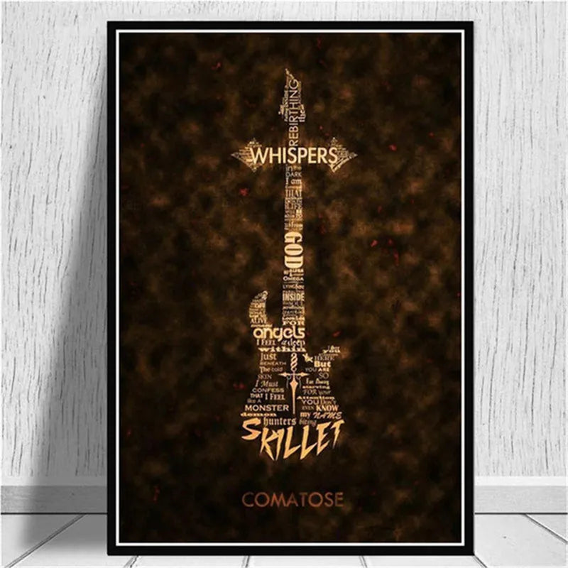 Guitar Wall Pictures Canvas Poster And Prints Modern Musical Instruments Painting For Living Room Bar Home Decor Aesthetic Peaceful Pleasures Health and Wellness D 50X70cm No frame
