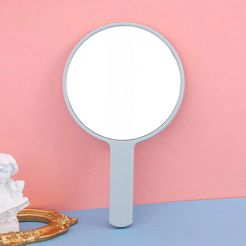 Handheld Round Makeup Mirror | Portable Vanity Mirror Gift