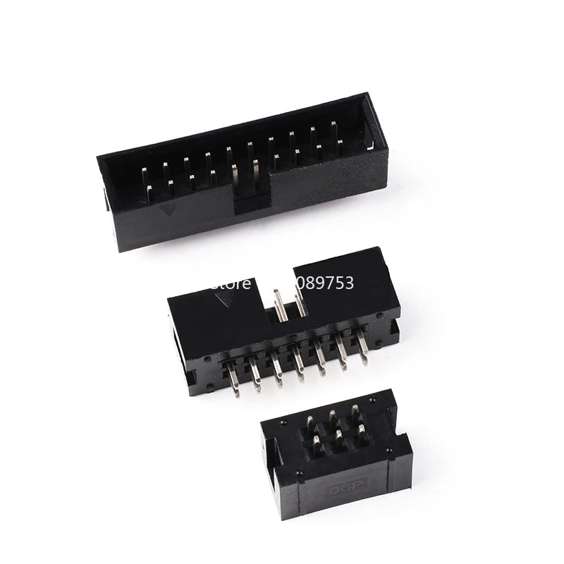 10PCS DC3 JTAG ISP Socket 2.54mm IDC Box Header Connector 6P/8P/10P/14P/16P/20P/30P/34P/40P Double Row Straight / Curved Needle Peaceful Pleasures Health and Wellness