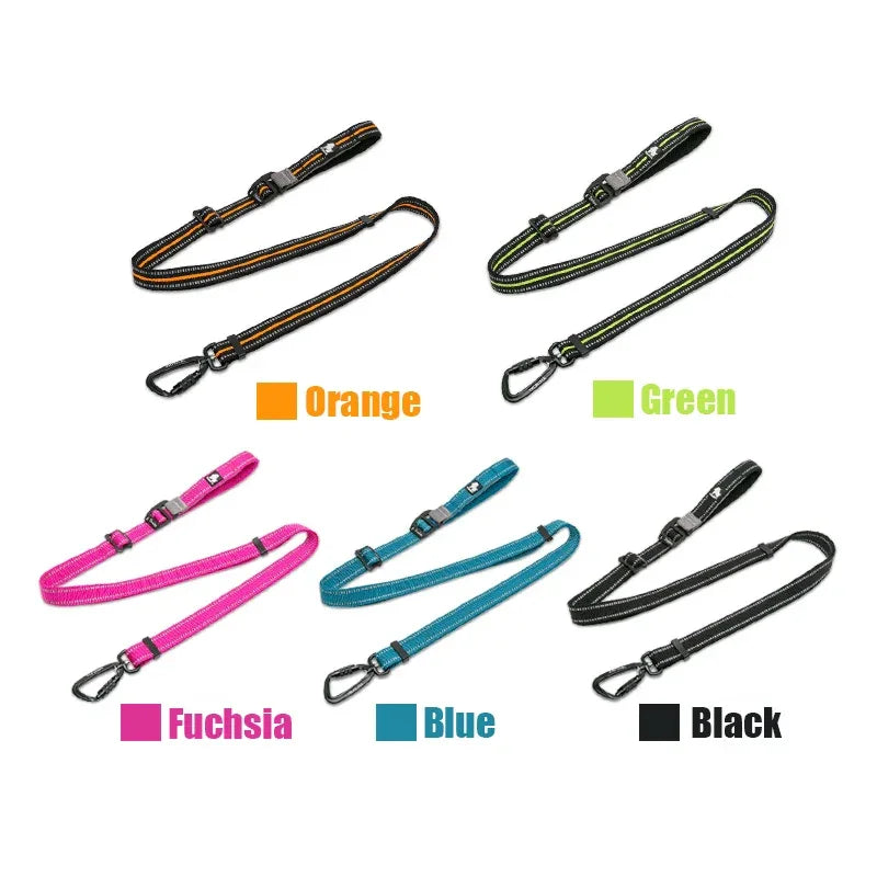 Truelove Hands-Free Reflective Dog Leash with Carabiner TLL2671 Dog Leashes Peaceful Pleasures Health and Wellness