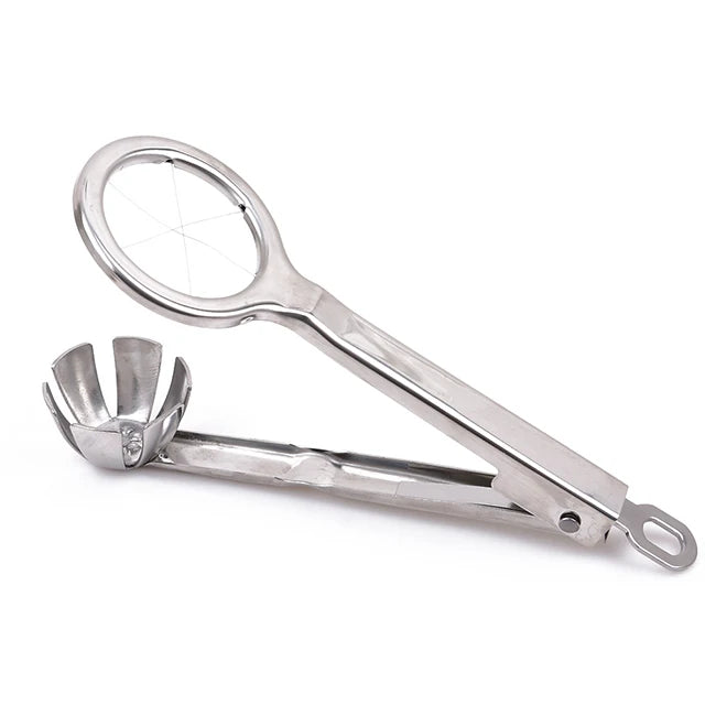 Multifunction Stainless Steel Egg Slicer Eggs Cutting Egg Wedges Fruits Slicing Strawberry Cheese Kitchen Tool Peaceful Pleasures Health and Wellness Silver