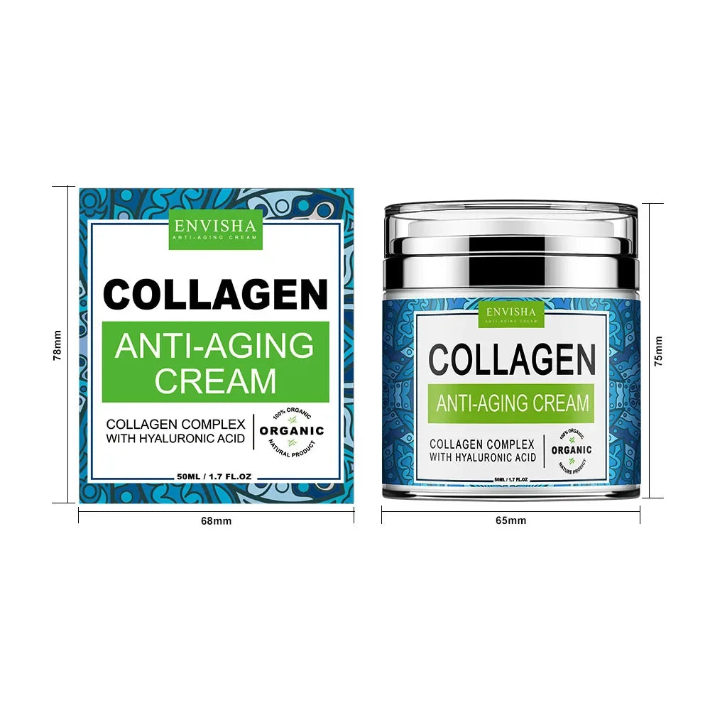 ENVISHA Face Cream – Collagen, Hyaluronic Acid & Anti-Aging | 50ml Peaceful Pleasures Health and Wellness