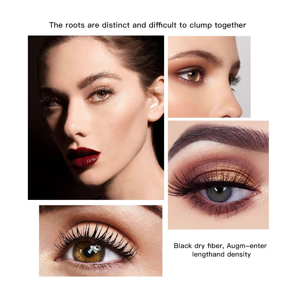 QIBEST Cosmetics 1/3/5 pcs Black Mascara Lengthens Eyelashes Extra Volume Waterproof Natural Lashes Female Professional Makeup Peaceful Pleasures Health and Wellness