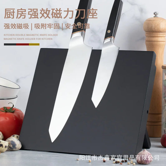 Magnetic Knife Holder Wood Black Knives Stand Cooking Organizer Sheath Kitchen Accessories Free Shipping Chef Gadgets Home Tool Peaceful Pleasures Health and Wellness